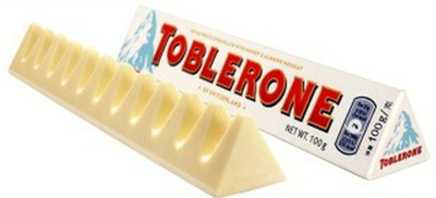 Белый молочный шоколад Toblerone White с медово-миндальной нугой (Швейцария), 100 г