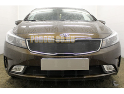 Защита радиатора KIA Cerato 2016-2018 black верх