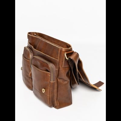 Кожаная мужская сумка Madruzzo Premium brown (арт. 
5068-63)