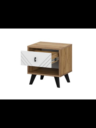 Байкал Тумба прикроватная Дуб Золотой/Белый матовый