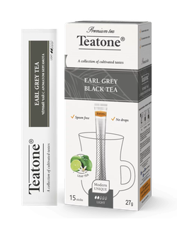 Черный чай с ароматом бергамота "Teatone" в стиках (15 шт x 1,8 гр)