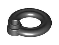 Minifigure, Utensil Flotation Ring Life Preserver, Black (30340 / 4203611 / 6097072)