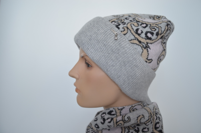 шапка шарф жаккард