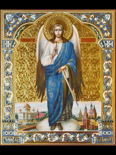 Ангел-Хранитель. Рукописная икона.