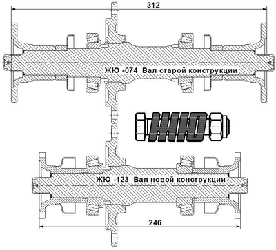 ЖЮ-123-002КТ Вал ведомой шестерни главной передачи коробки передач ВАЗ-21083