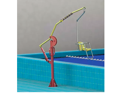 Гидравлический ПОВОРОТНЫЙ подъемник-лифт для бассейнов