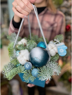 Новогодняя композиция в сумочке