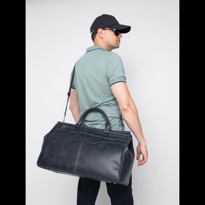 Кожаный саквояж Otranto Premium blue (арт. 4006-19)