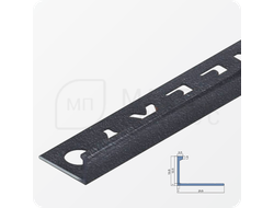 Окантовочный плиточный профиль из алюминия 12 мм. NEEXY PV03-44 SA Муар антрацит 2.7 м.