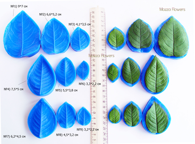 "Лист розы " силиконовый молд (вайнер)