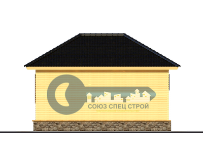 Б-14  ГАБАРИТНЫЕ РАЗМЕРЫ: (6Х4М) 1 ЭТАЖ, ОБЩАЯ ПЛОЩАДЬ: 24М²