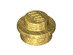 Plate, Round 1 x 1, Pearl Gold (4073 / 4523159)