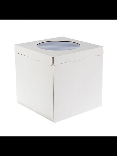 Коробка для торта с/о (белая), 350*350*250мм