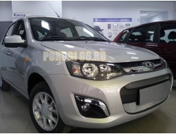 Защита радиатора Lada Kalina 2 2013- (2 части) chrome