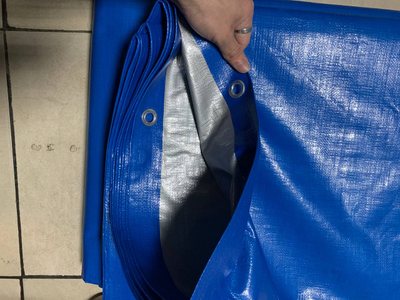 Тент Тарпаулин 8 x 12 м, 180 г/м2, шаг люверсов 0,5 м строительный защитный укрывной купить в Москве