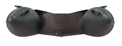 Моторная лодка Ривьера Компакт 2900 СК светло-серый/черный комби сзади