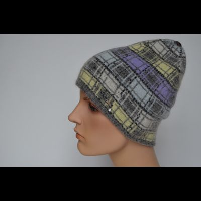 Шапка Vizio 1038 CY серая с желтым