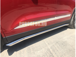 Защита штатного порога труба d60 для Chery Tiggo 8 Pro 2021-