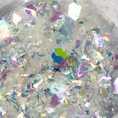Иридисцентные блестки глиттер Радуга N1 хлопья слюда