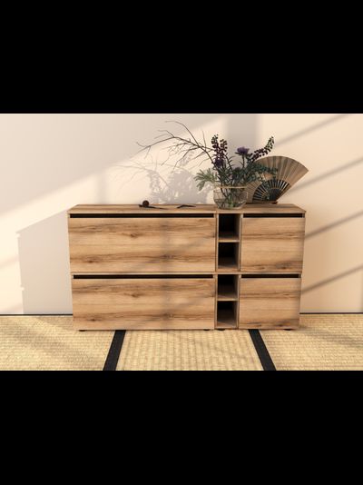 Берген тумба прикроватная Дуб делано/Венге