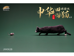 Черный кот с мышкой - Коллекционная ФИГУРКА 1/6 scale Felis catus 2.0 (JXK062B) - JXK