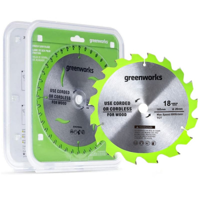 Диск пильный  по дереву для циркулярной пилы Greenworks, 165x1.6x20 мм, 18T