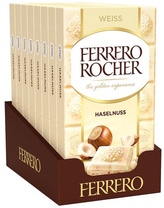 Шоколад FERRERO ROCHER  White белый 90гр (16)