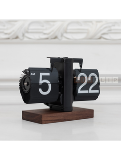 Настольные классические перекидные часы Air-flip Black Wood