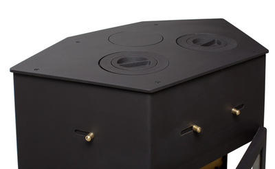 Печь-камин Енисей с плитой, Мета - Бел (Беларусь)