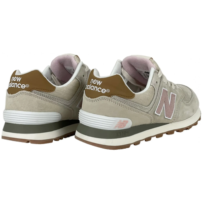 New Balance 574 бежевые с розовым женские