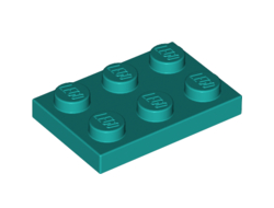 Plate 2 x 3, Dark Turquoise (3021 / 4121834 / 6249417)