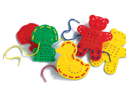 Шнуровки "Веселые животные". Набор