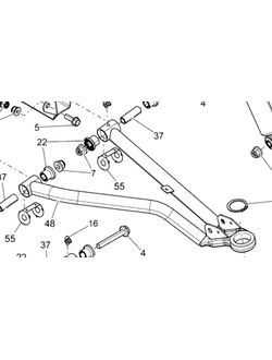 Рычаг передний верхний левый оригинал BRP 706201876 для BRP Can-Am G2 450/500/570