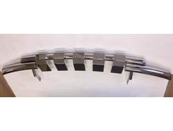 Защита переднего бампера d76/d57 клыки Uaz Patriot (Уаз Патриот)