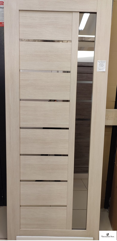 Дверь межкомнатная Эко Браво-27 Cappuccino Melinga /зеркало