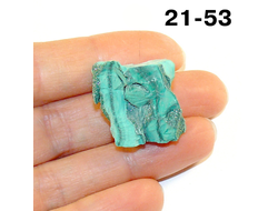 Малахит натуральный (необработанный) №21-53: 12,7г - 21*21*14мм