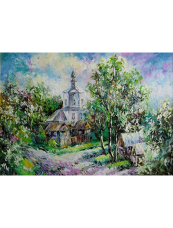 Круглова С. Н. "Ильинская церковь. Суздаль", холст / масло, 50 х 70 см., 2012 г.