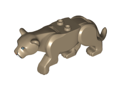 Cat, Large Mountain Lion with White Muzzle, Medium Azure Eyes and Nougat Nose Pattern, Dark Tan (bb0787c01pb04 / 6215575 / 6227026)