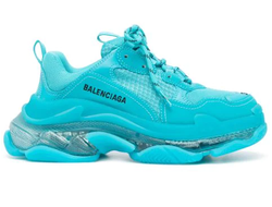 Кроссовки Balenciaga Triple S голубые в Ульяновске