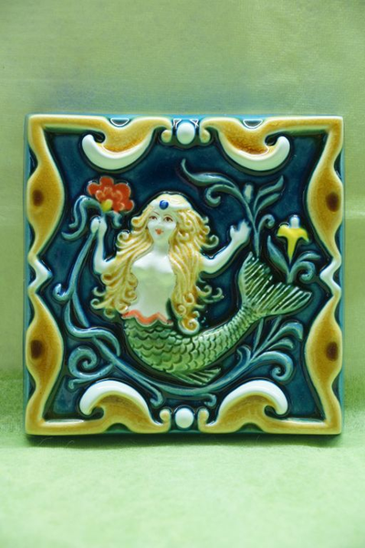 Русалка цветная (керамическая плитка)