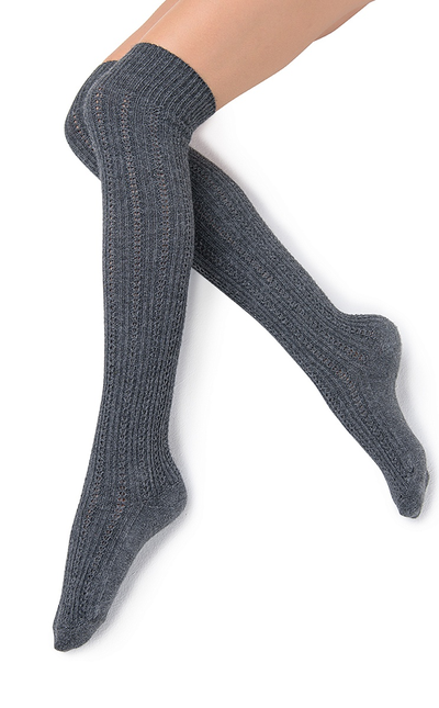 Гольфины женские шерстяные MiNiMi Jacquard var. 2 - 480 т.серый меланж