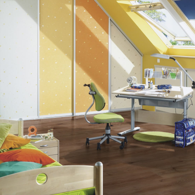 Биополы Wineo PURLINE 1000 wood XL Дуб Благородный Шоколад PL312R в интерьере детской комнаты