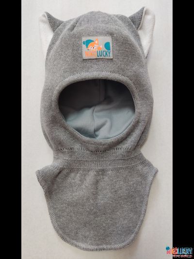 Шапка-шлем 25301-02 х/б подклад, серый 50-52