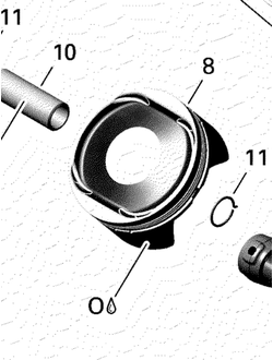 Поршень (93.958 mm) Оригинал BRP 420686310 для BRP Can-Am (Piston Ass'y, 93.958 mm)