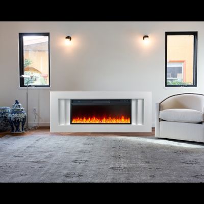 Линейный электрокамин Line WT с очагом Vision 42 LED