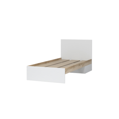 Юкки КР 900 Кровать 90 настил 940х860х2032 Дуб делано/Белый шагрень