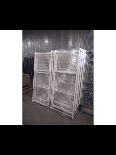 Кровать двухъярусная металлическая КМ-2.40 (1976*813*1650, белый, ячейка 100*50, 2 усилен), без лест