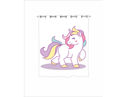 Штора в ванную Единорог №5