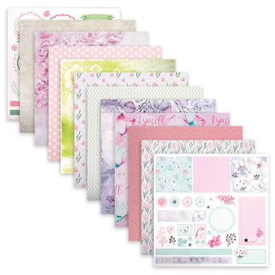 Бумага для скрапбукинга 30*30см "Нежность природы", двуст., 12 л, 12 диз., 180г/м2, ОСТРОВ СОКРОВИЩ