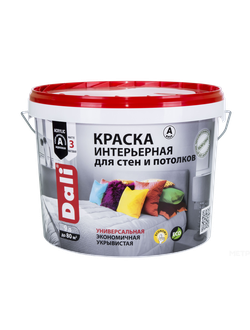 Краска водно-дисперсионная Dali интерьерная белоснежная